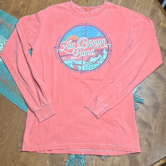 Zac Brown Band ‘2017 welcome home tour’ Longsleeve tee  Salmon Size S-M - Picture 1 of 11